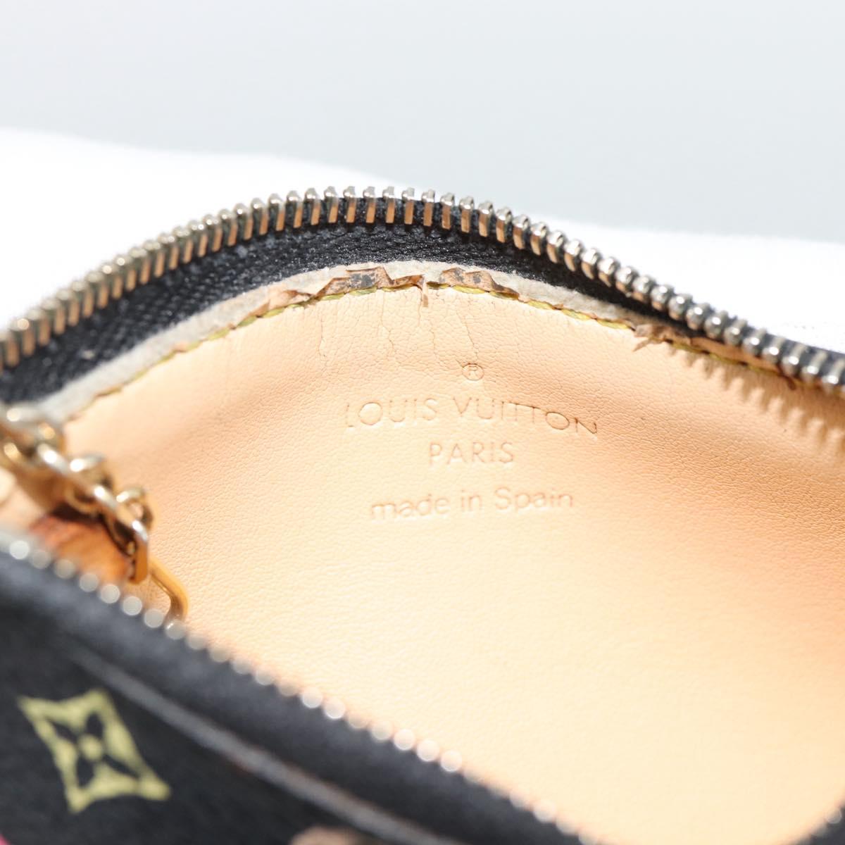 LOUIS VUITTON Monogram Multicolor Pochette Cles Purse Black M13664 Auth hk3840