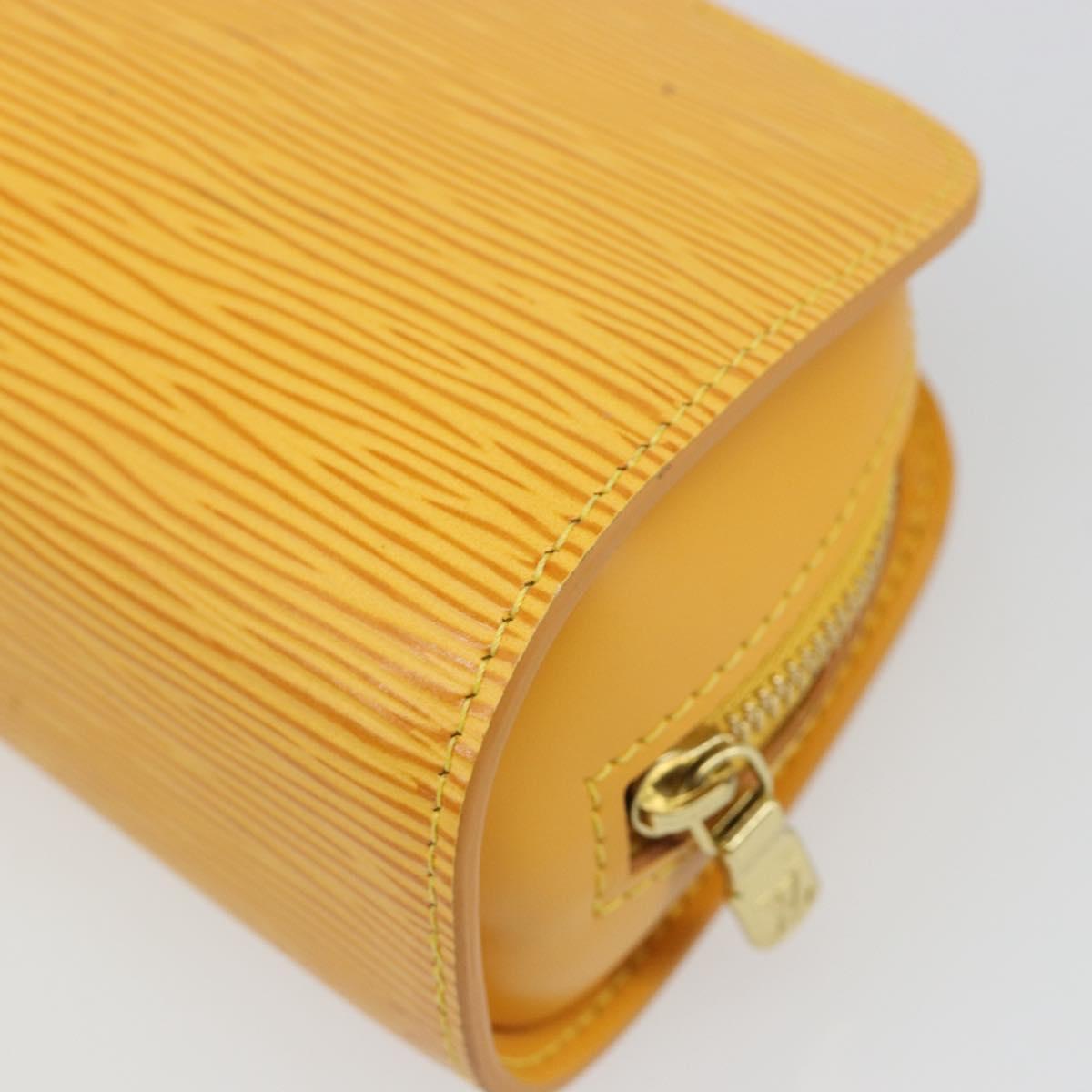 LOUIS VUITTON Epi Dauphine PM Pouch Yellow M48449 LV Auth hk3844