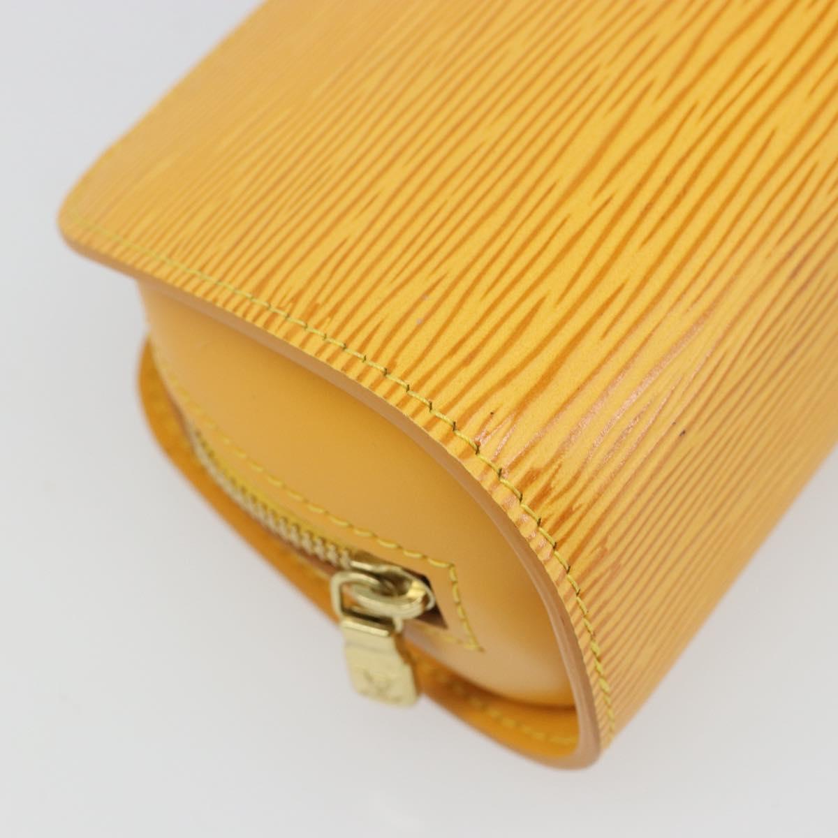 LOUIS VUITTON Epi Dauphine PM Pouch Yellow M48449 LV Auth hk3844