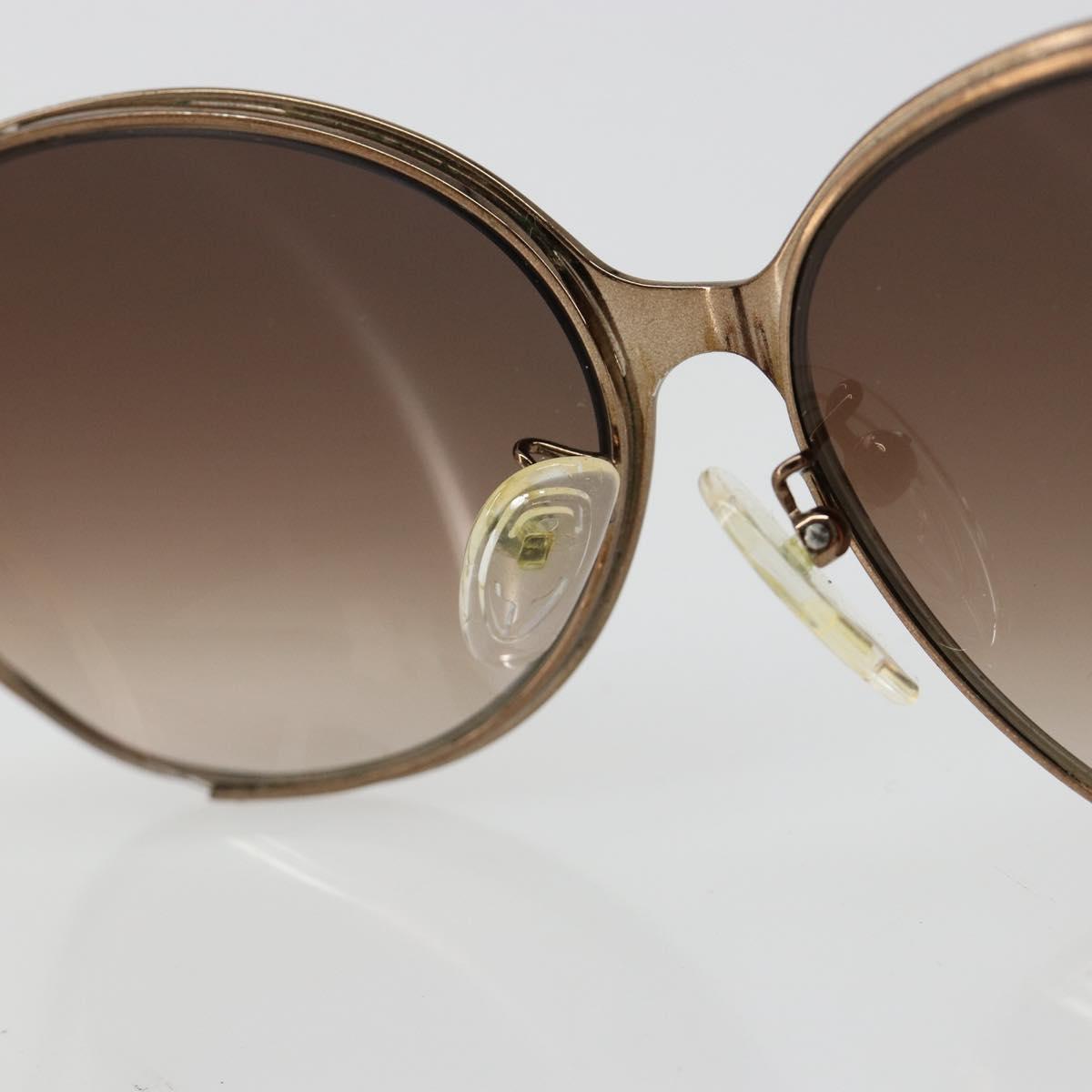 CELINE Sunglasses Metal Bronze Gold Auth hk3845