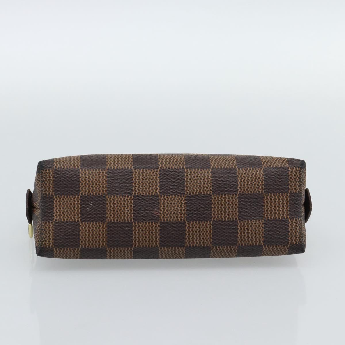 LOUIS VUITTON Damier Ebene Pochette Cosmetic PM Pouch N47516 LV Auth hk3857