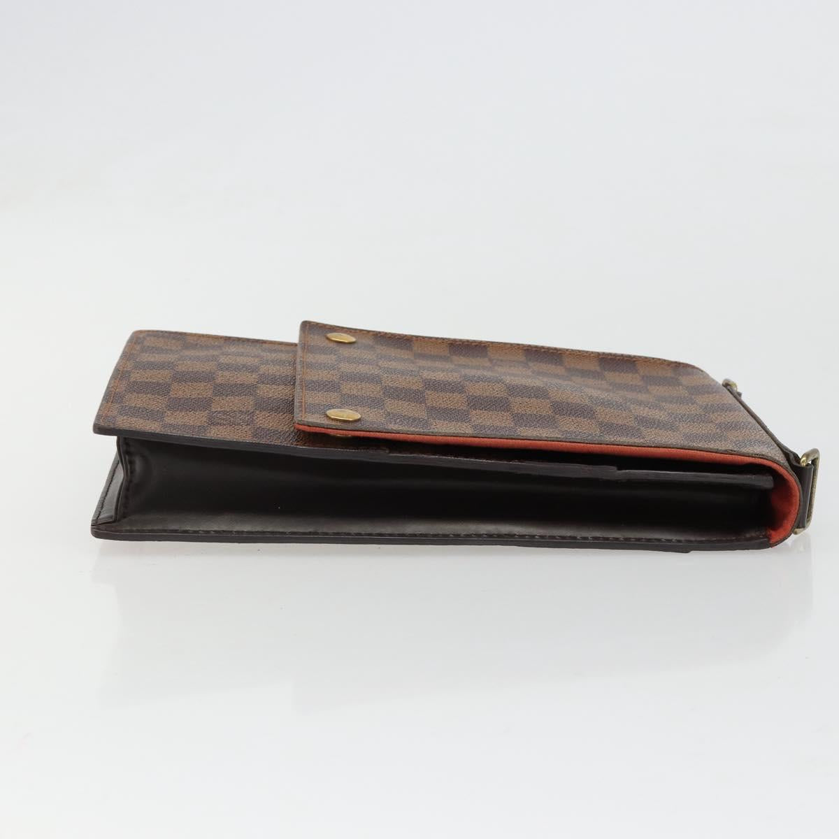 LOUIS VUITTON Damier Ebene Portello Shoulder Bag N45271 LV Auth hk3859