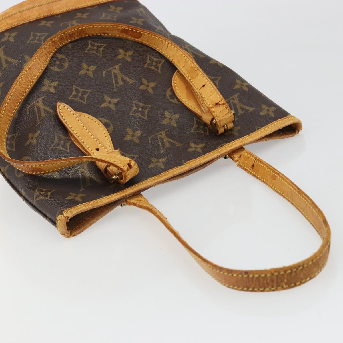 LOUIS VUITTON Monogram Bucket PM Shoulder Bag M42238 LV Auth hk3861