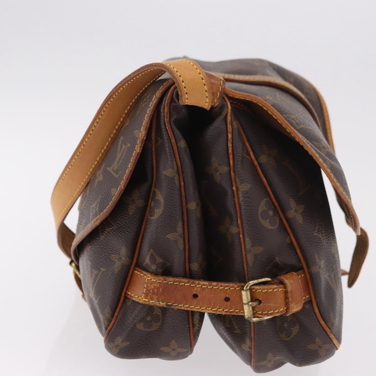 LOUIS VUITTON Monogram Saumur 30 Shoulder Bag M42256 LV Auth hk3873