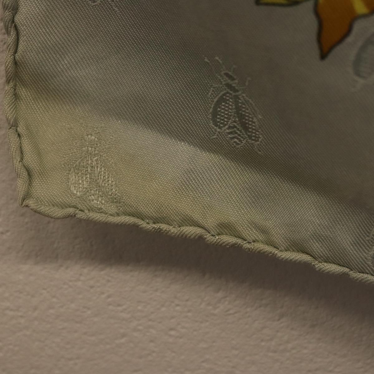 HERMES Carre 90 Scarf ""napoleon"" Silk Gray Auth hk3877