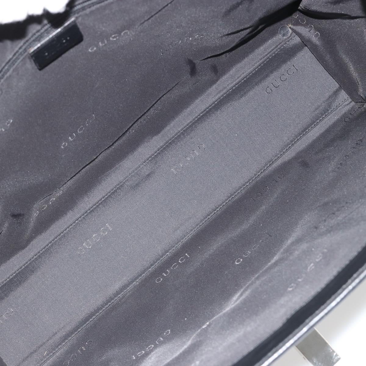 GUCCI Jackie Tote Bag Canvas Black Silver 002 1074 Auth hk3882