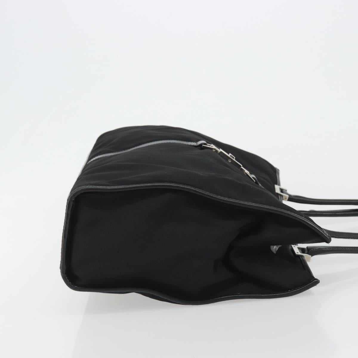 GUCCI Jackie Tote Bag Canvas Black Silver 002 1074 Auth hk3882