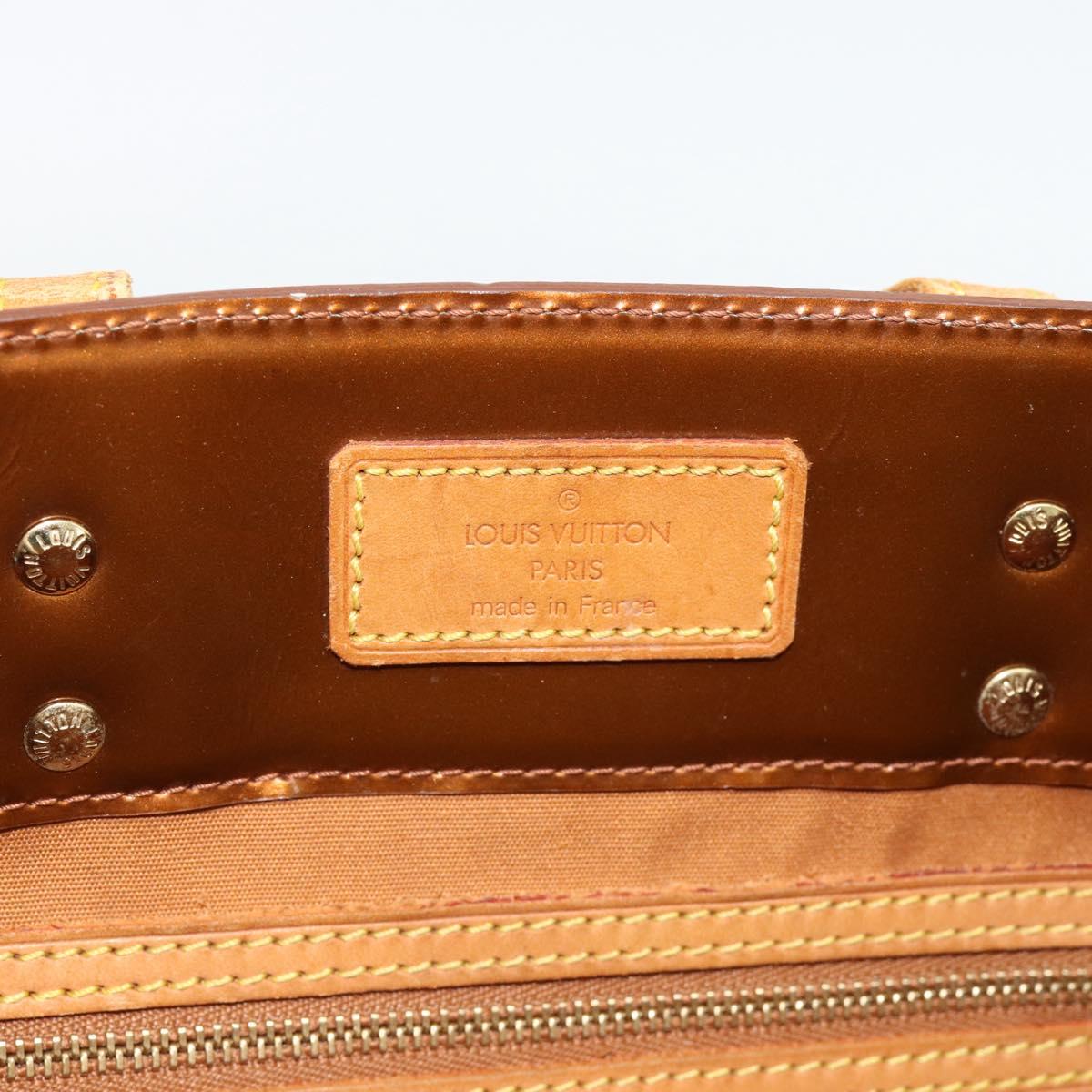 LOUIS VUITTON Monogram Vernis Reade MM Hand Bag Bronze M91143 LV Auth hk3883