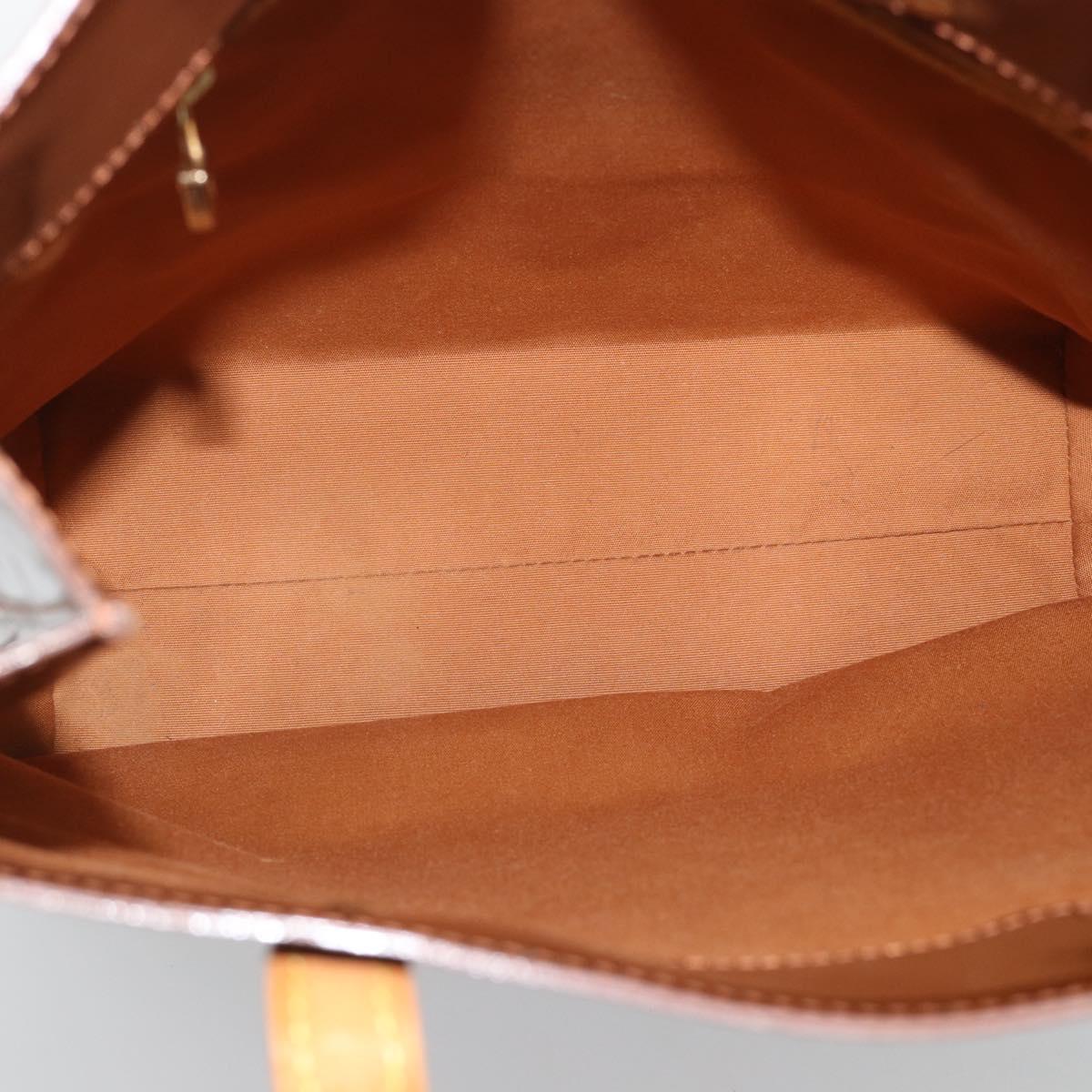 LOUIS VUITTON Monogram Vernis Reade MM Hand Bag Bronze M91143 LV Auth hk3883