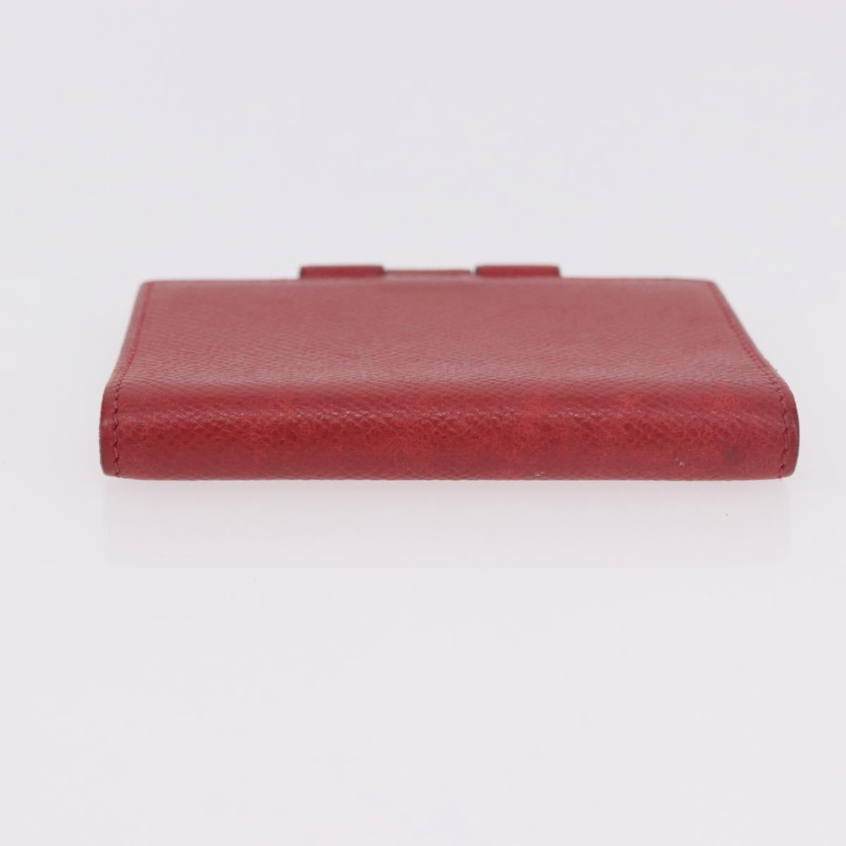 HERMES Agenda Vision & Ballpoint Pen Set Leather Red Auth hk3888