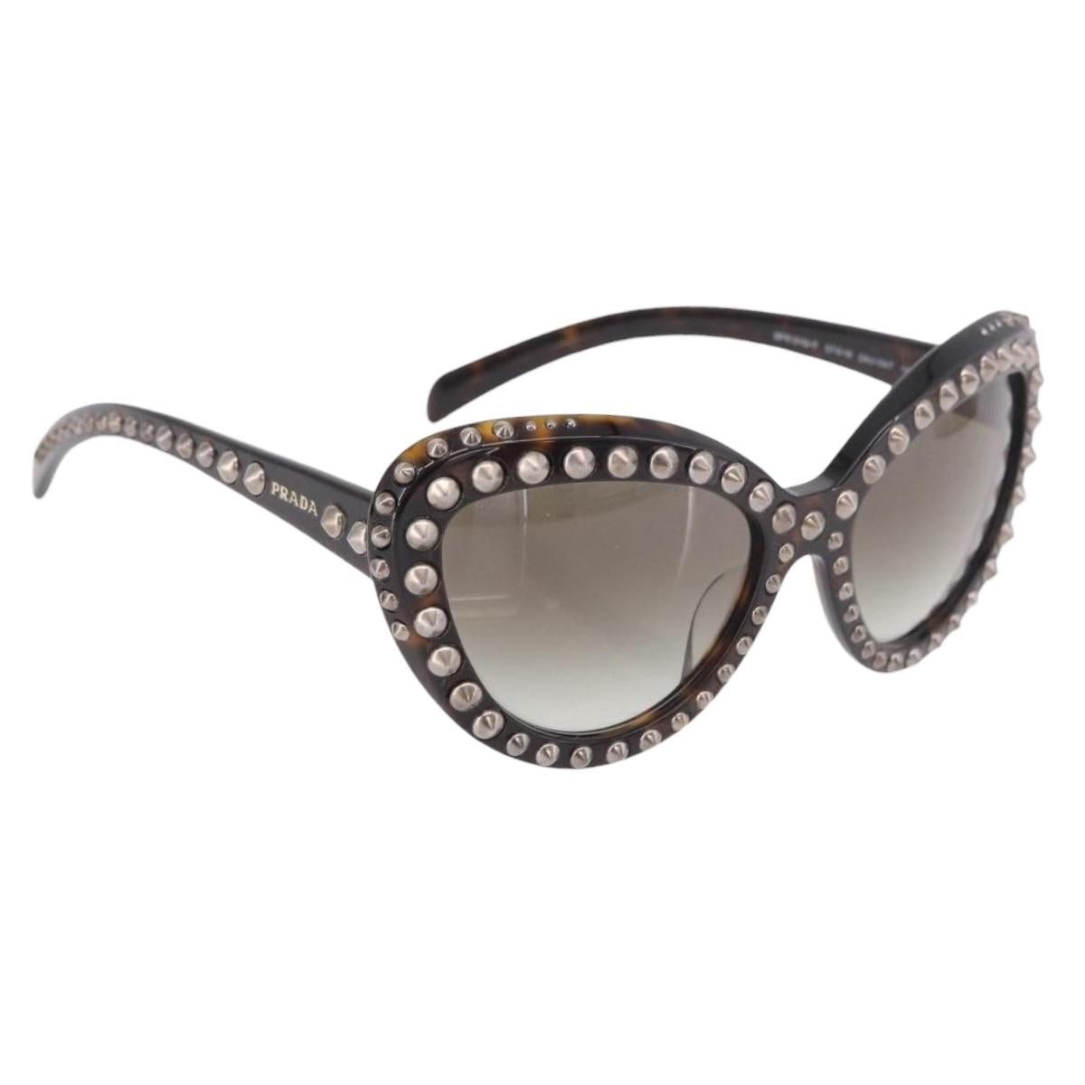PRADA Sunglasses plastic Black Auth hk3889V