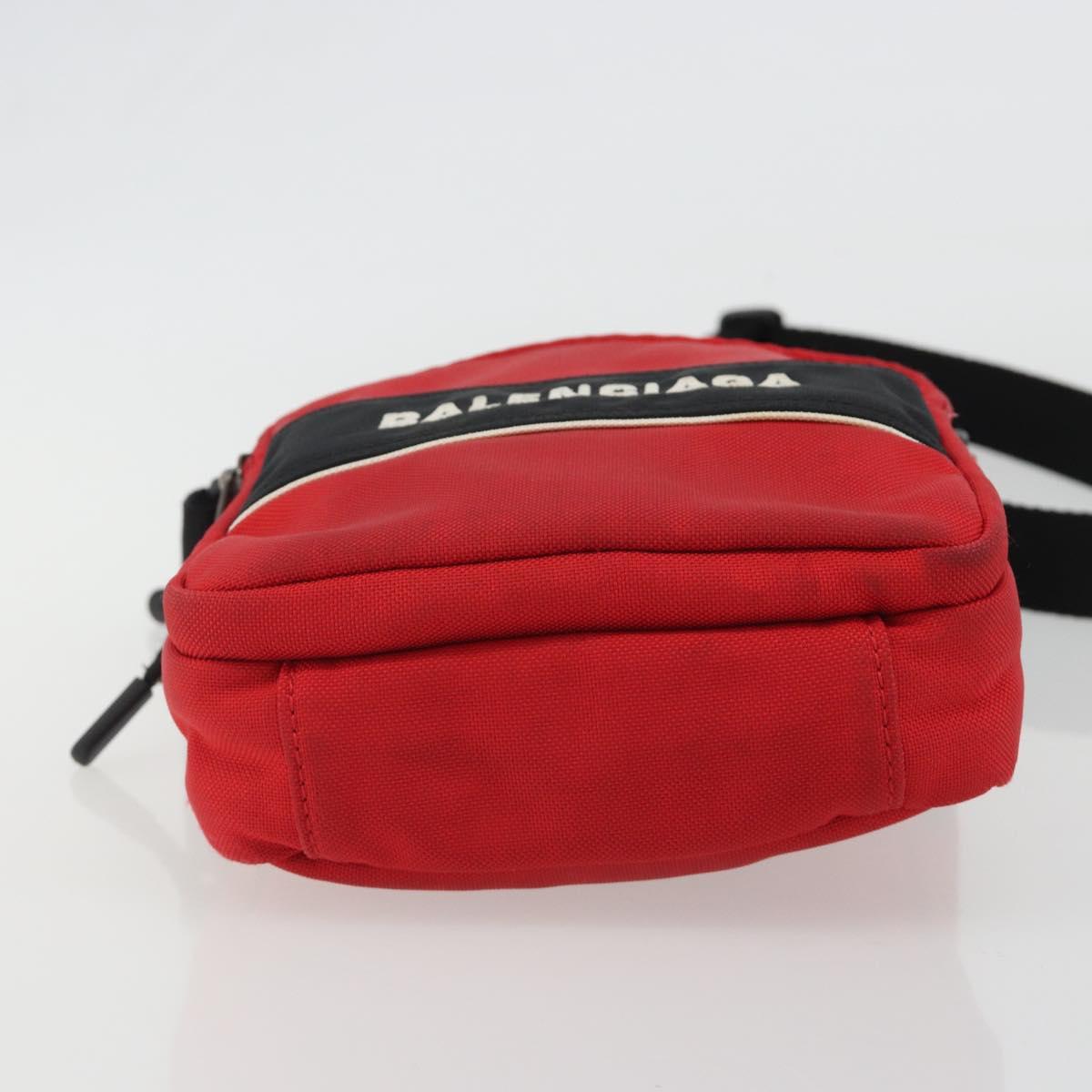 BALENCIAGA Messenger Bag S Shoulder Bag Nylon Red 638657 Auth hk3893