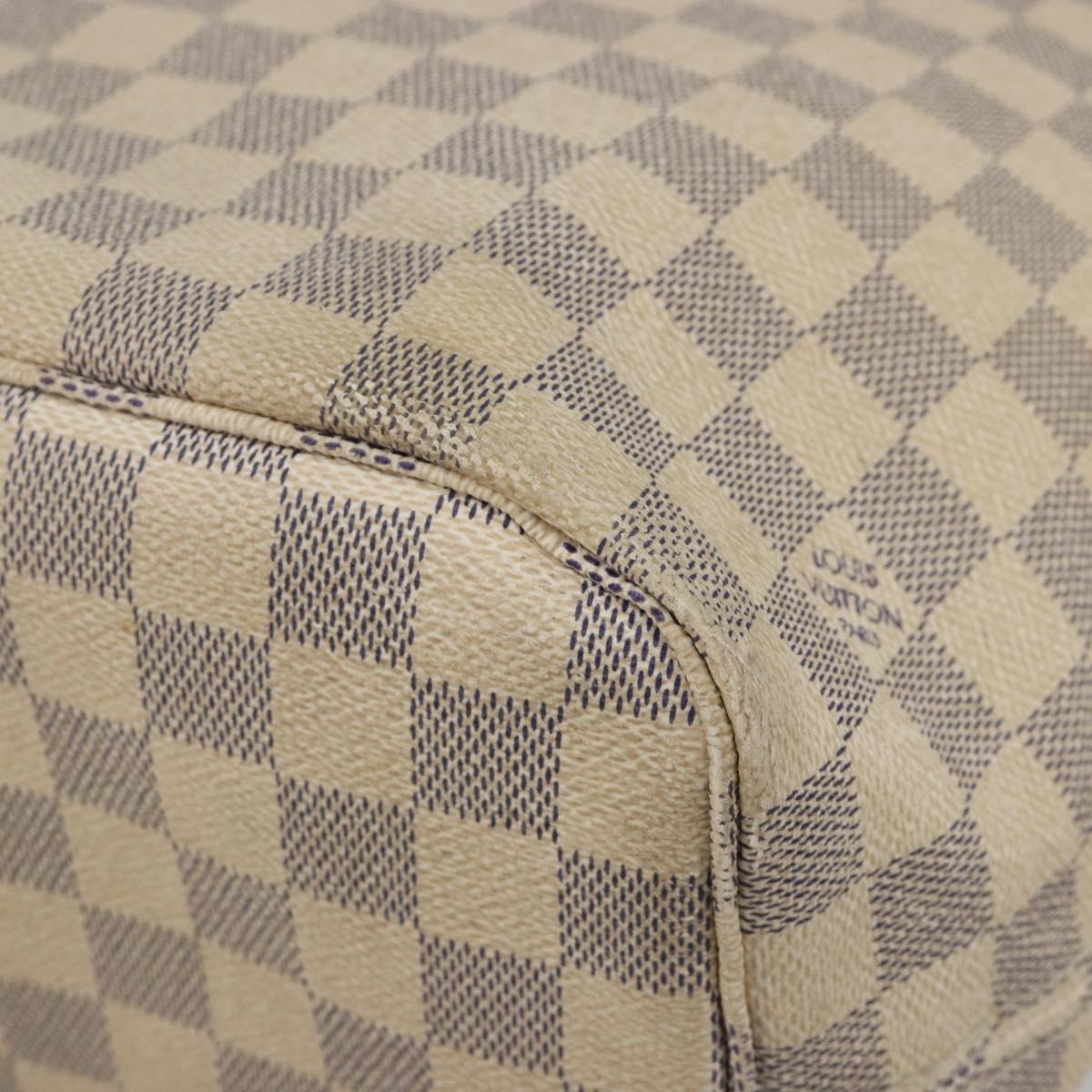 LOUIS VUITTON Damier Azur Neverfull MM Tote Bag N41605 LV Auth hk3894