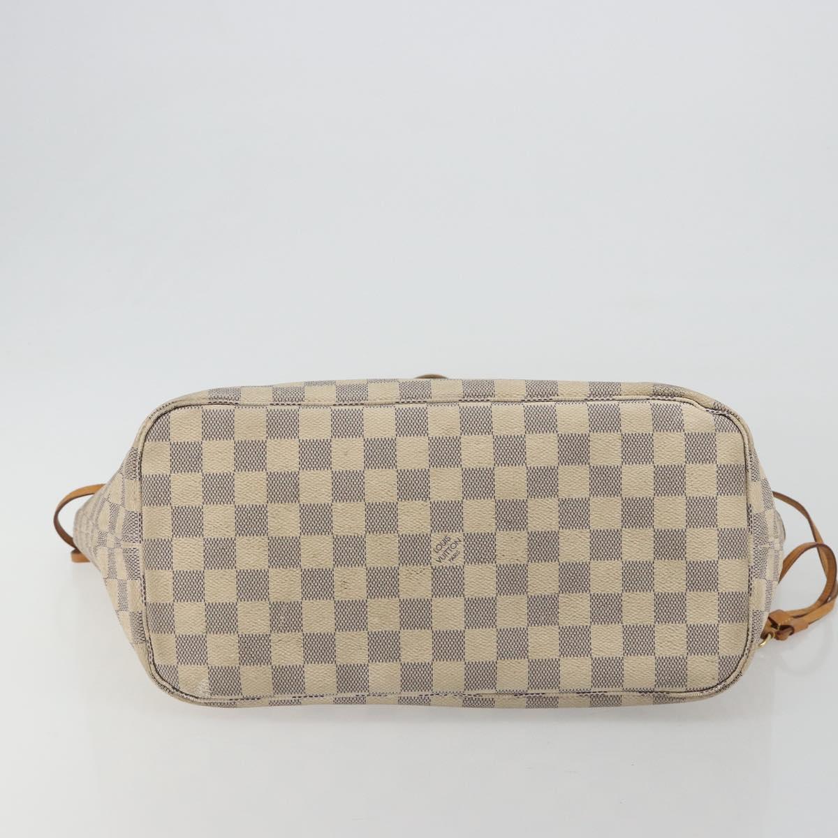 LOUIS VUITTON Damier Azur Neverfull MM Tote Bag N41605 LV Auth hk3894