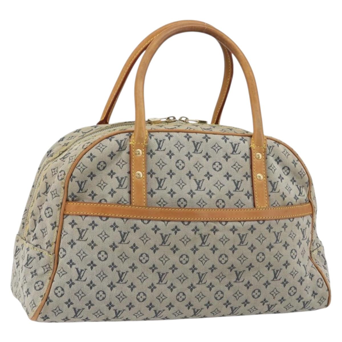 LOUIS VUITTON Monogram mini Marie Hand Bag Blue M92003 LV Auth hk3895