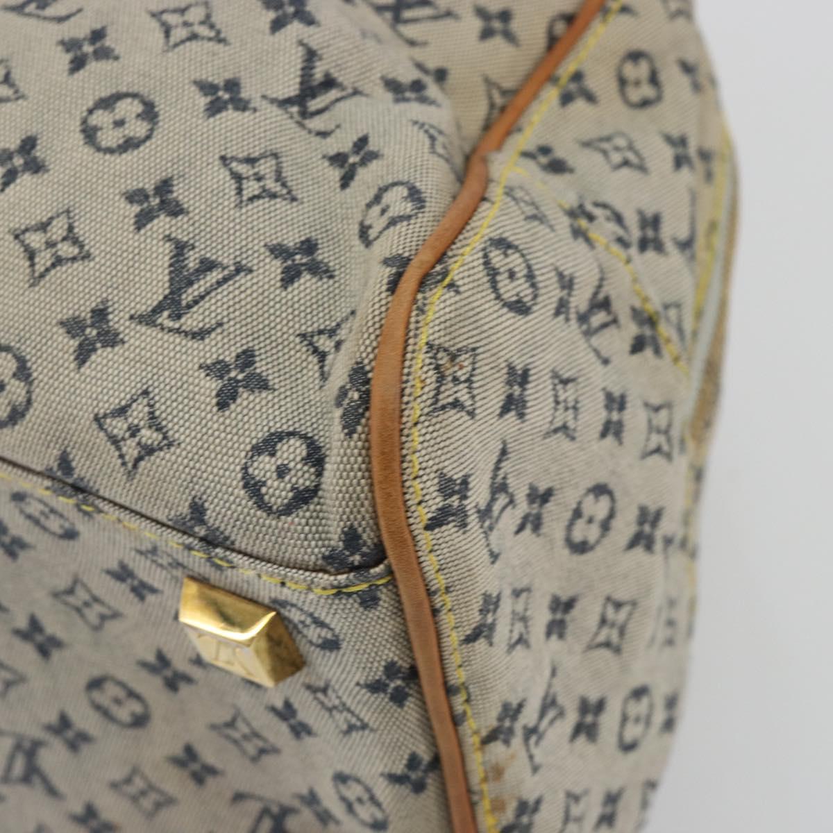 LOUIS VUITTON Monogram mini Marie Hand Bag Blue M92003 LV Auth hk3895