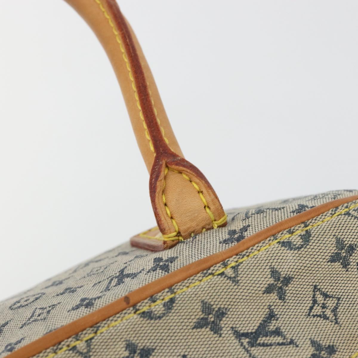 LOUIS VUITTON Monogram mini Marie Hand Bag Blue M92003 LV Auth hk3895