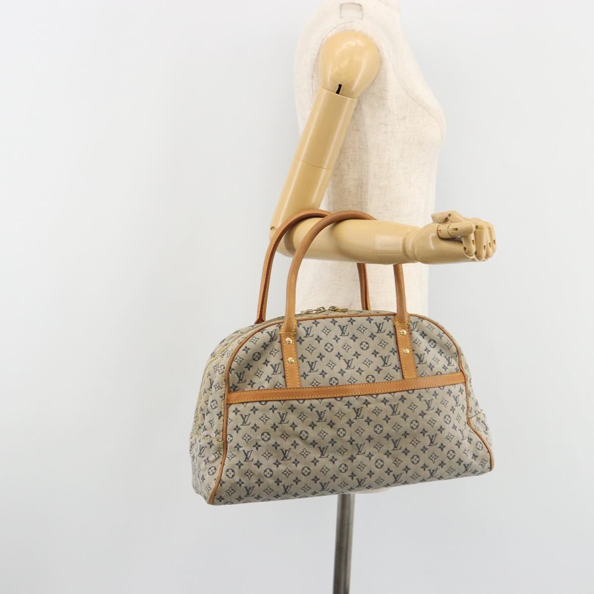 LOUIS VUITTON Monogram mini Marie Hand Bag Blue M92003 LV Auth hk3895