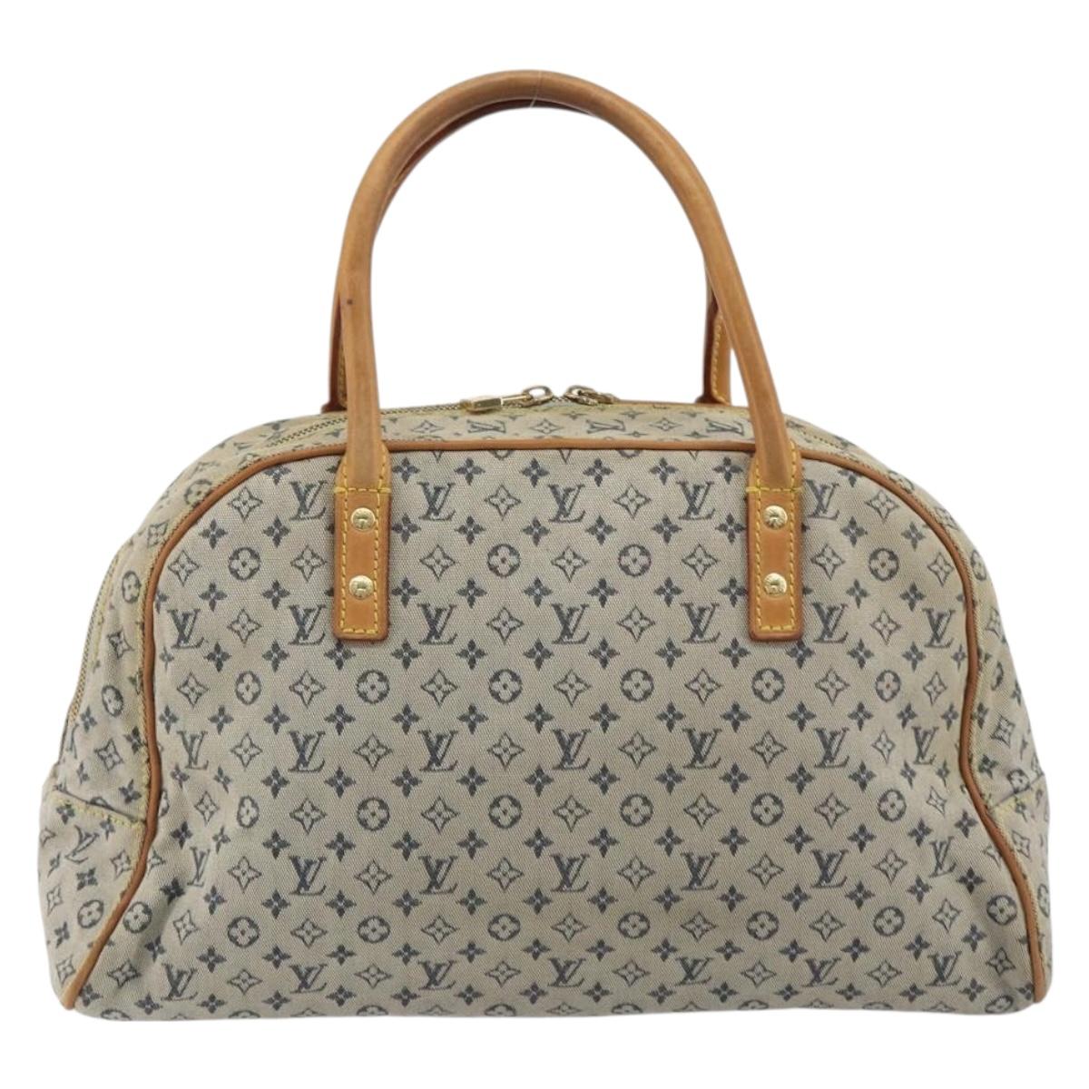 LOUIS VUITTON Monogram mini Marie Hand Bag Blue M92003 LV Auth hk3895