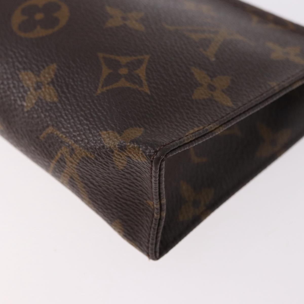 LOUIS VUITTON Monogram Poche Toilette 15 Pouch M47546 LV Auth hk3907
