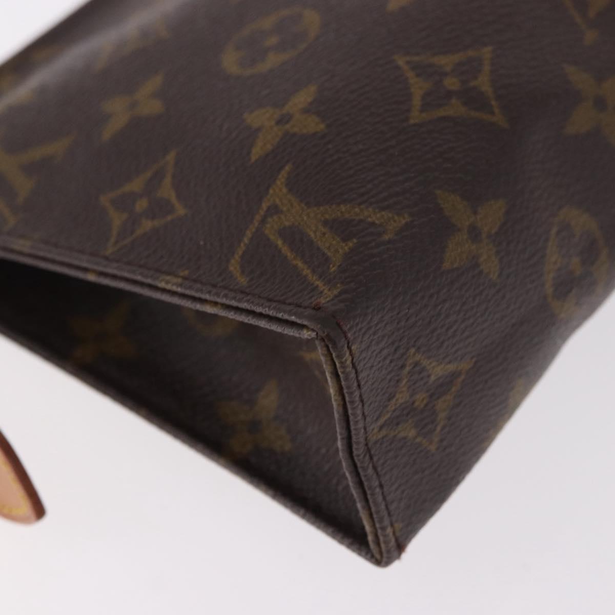 LOUIS VUITTON Monogram Poche Toilette 19 Pouch M47544 LV Auth hk3909