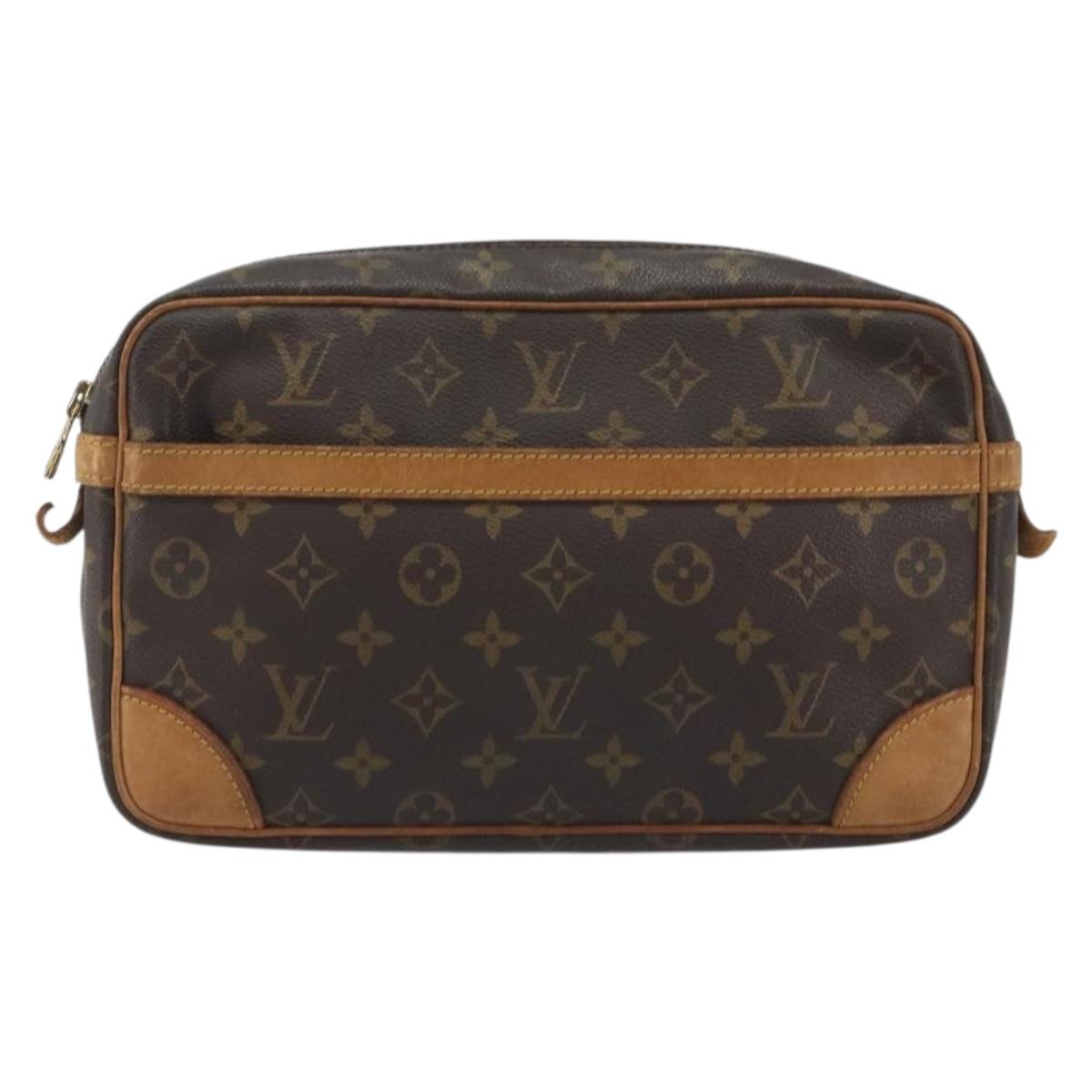 LOUIS VUITTON Monogram Compiegne 28 Clutch Bag M51845 LV Auth hk3912