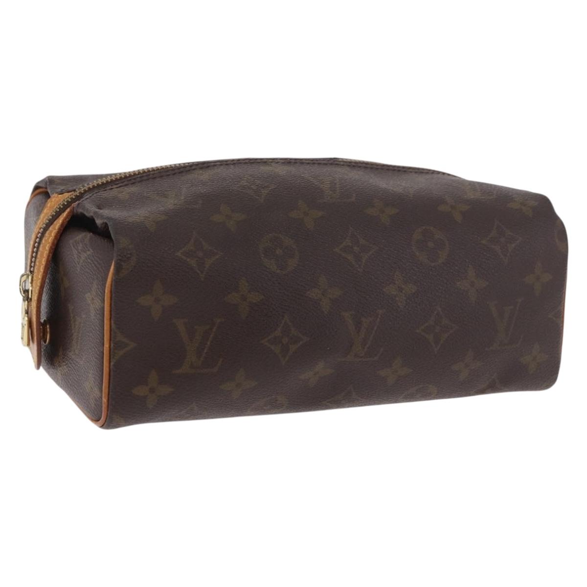 LOUIS VUITTON Monogram Trousse Patte Pression Cosmetic Pouch M47636 Auth hk3913