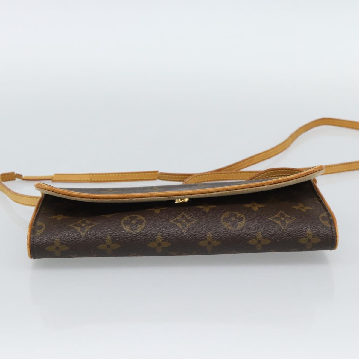 LOUIS VUITTON Monogram Pochette Twin GM Shoulder Bag M51852 LV Auth hk3915