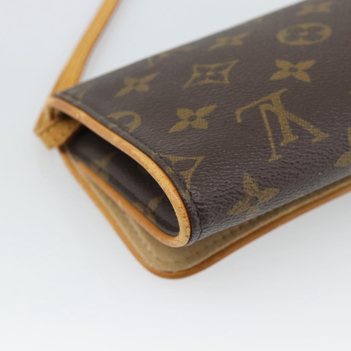 LOUIS VUITTON Monogram Pochette Twin GM Shoulder Bag M51852 LV Auth hk3915