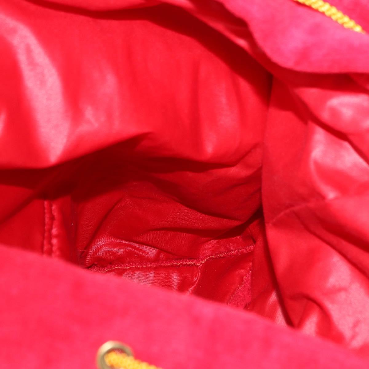 Gianni Versace Backpack Pile Red Silver Auth hk3931