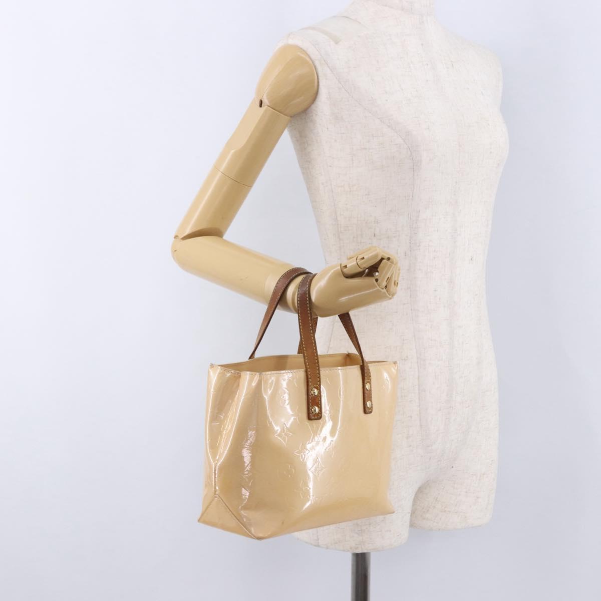 LOUIS VUITTON Monogram Vernis Reade PM Bag Marshmallow Pink M91306 Auth hk3933