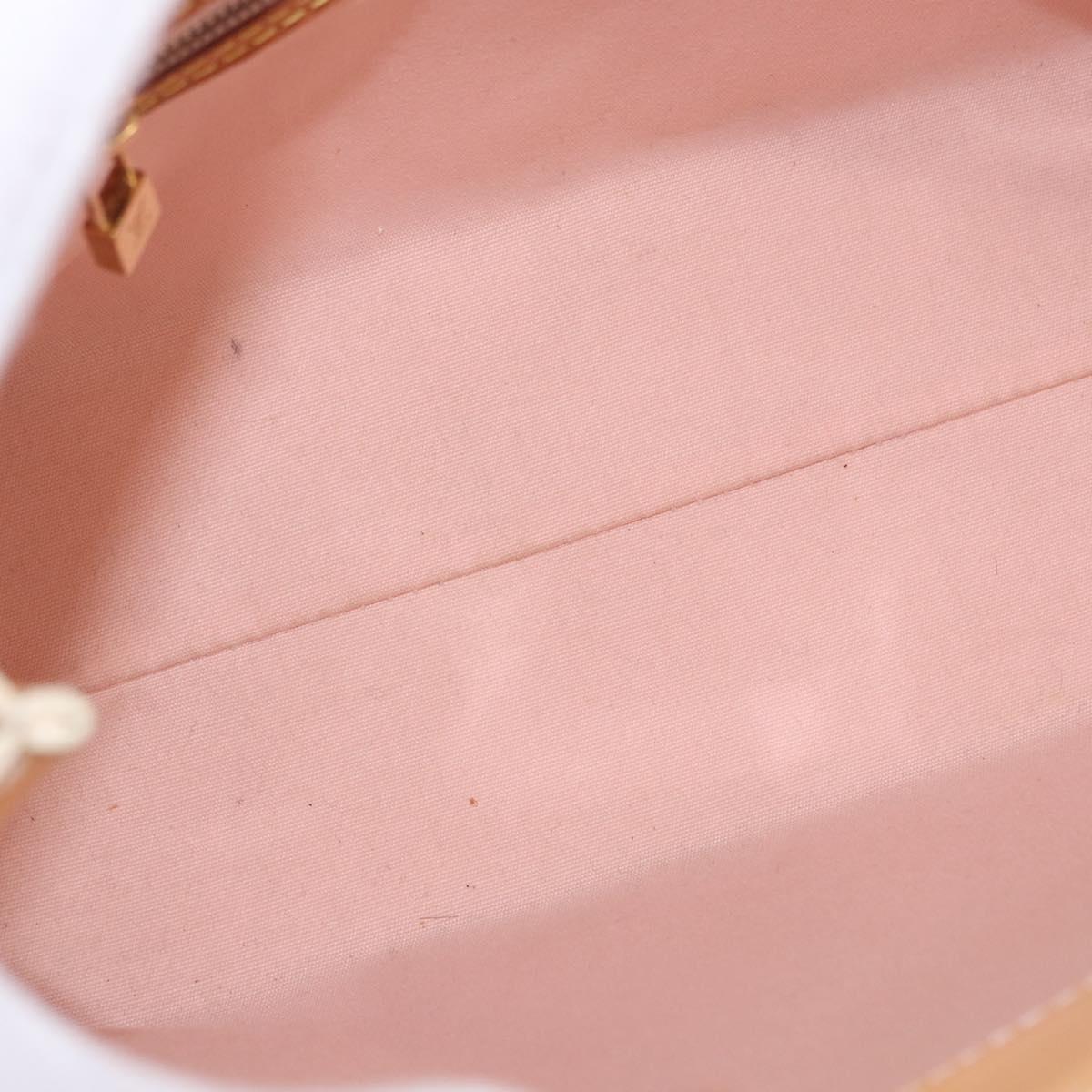 LOUIS VUITTON Monogram Vernis Reade PM Bag Marshmallow Pink M91306 Auth hk3934