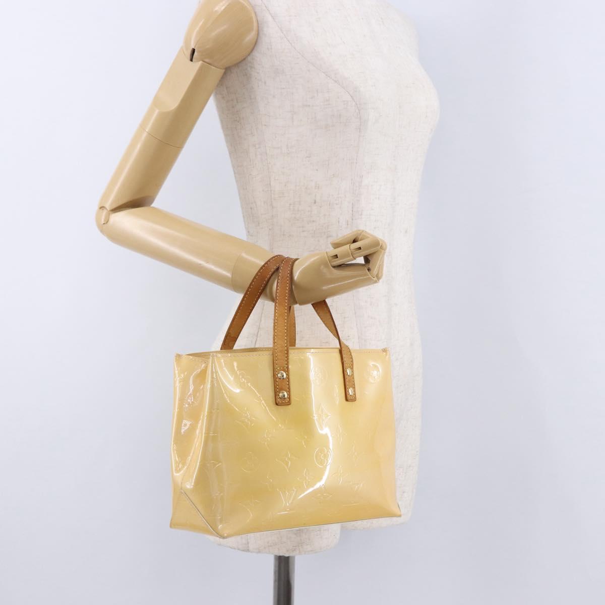 LOUIS VUITTON Monogram Vernis Reade PM Bag Marshmallow Pink M91306 Auth hk3934