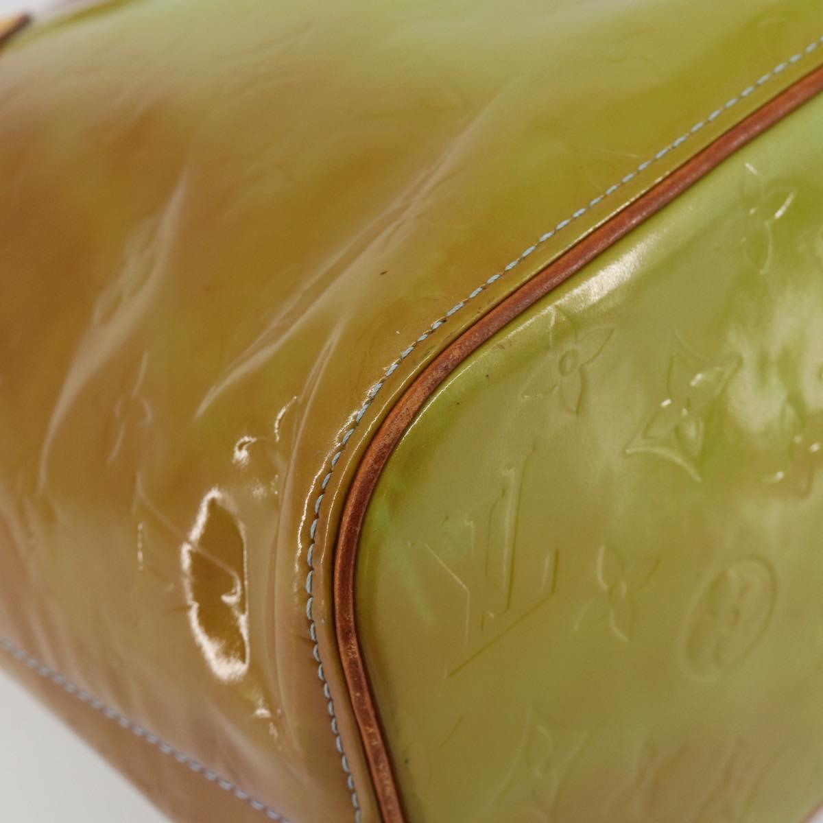 LOUIS VUITTON Monogram Vernis Houston Hand Bag Baby Blue M91005 LV Auth hk3937