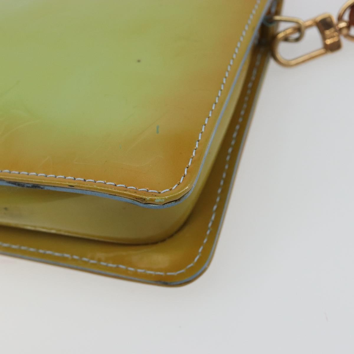 LOUIS VUITTON Monogram Vernis Lexington Pouch Baby Blue M91011 LV Auth hk3939