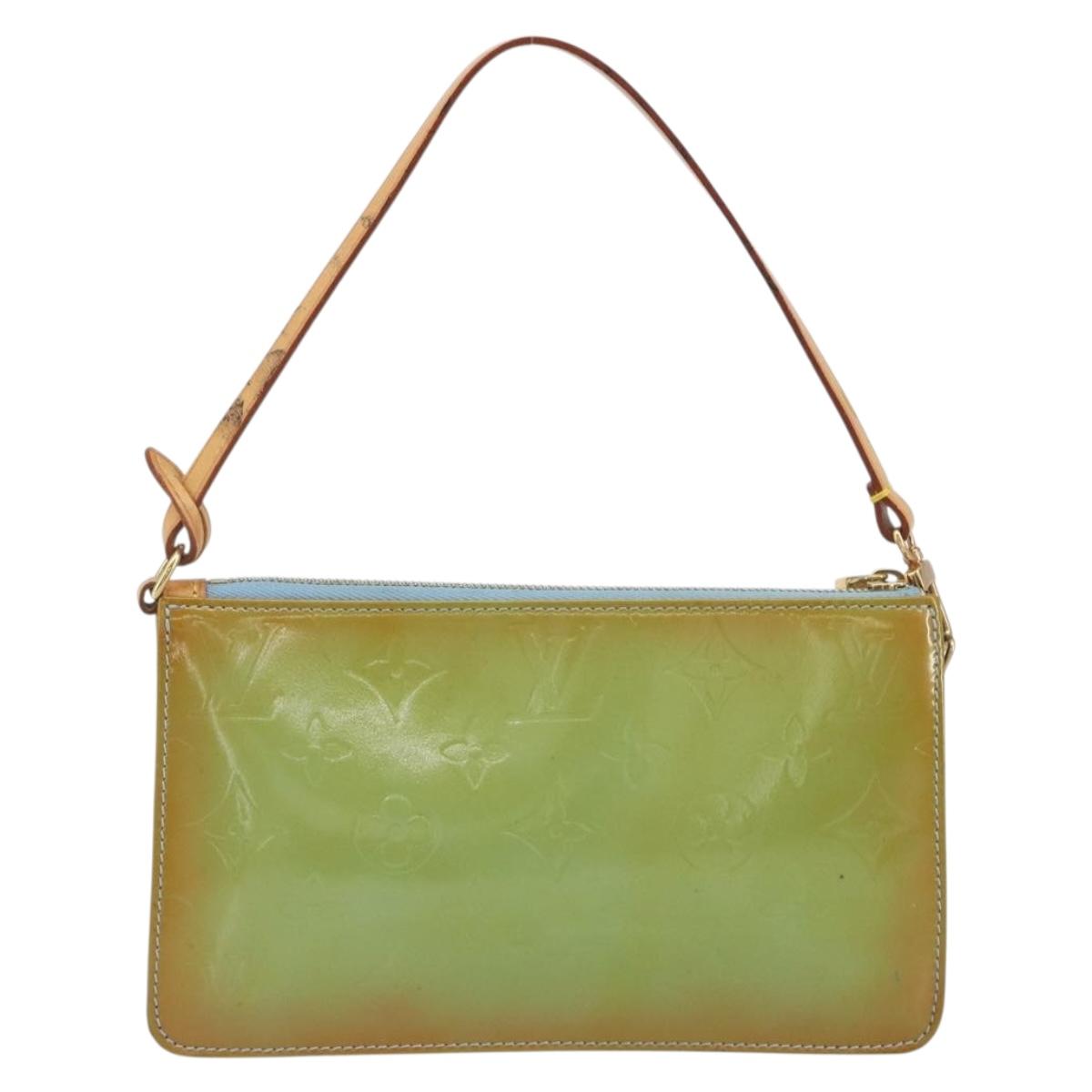 LOUIS VUITTON Monogram Vernis Lexington Pouch Baby Blue M91011 LV Auth hk3939