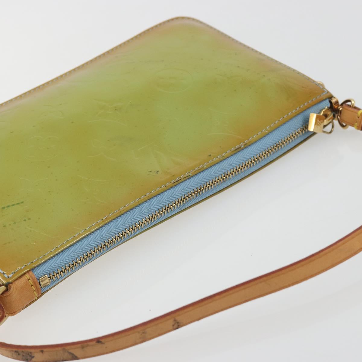 LOUIS VUITTON Monogram Vernis Lexington Pouch Baby Blue M91011 LV Auth hk3939