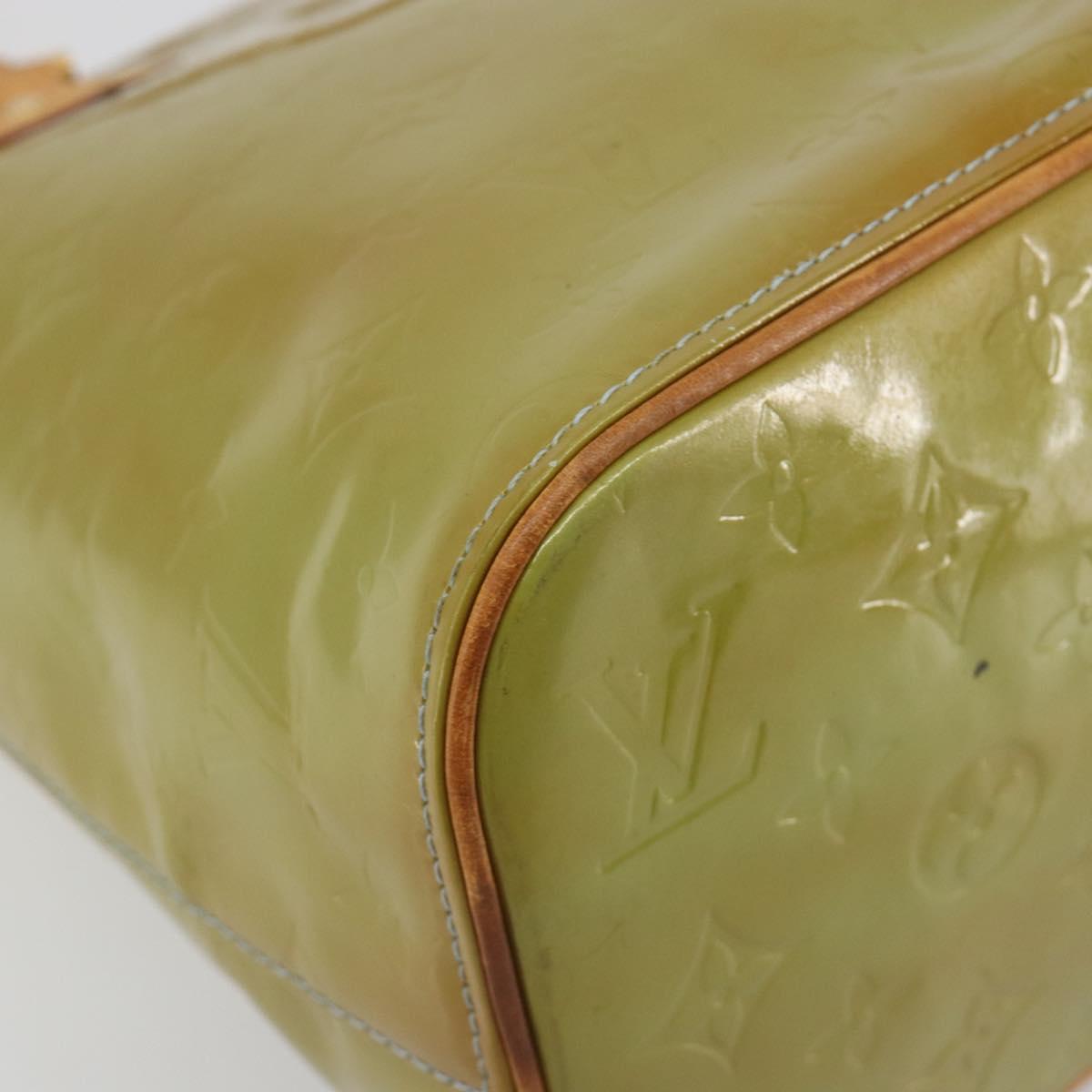 LOUIS VUITTON Monogram Vernis Houston Hand Bag Baby Blue M91005 LV Auth hk3940