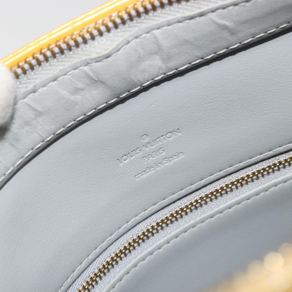 LOUIS VUITTON Monogram Vernis Houston Hand Bag Gris M91053 LV Auth hk3941