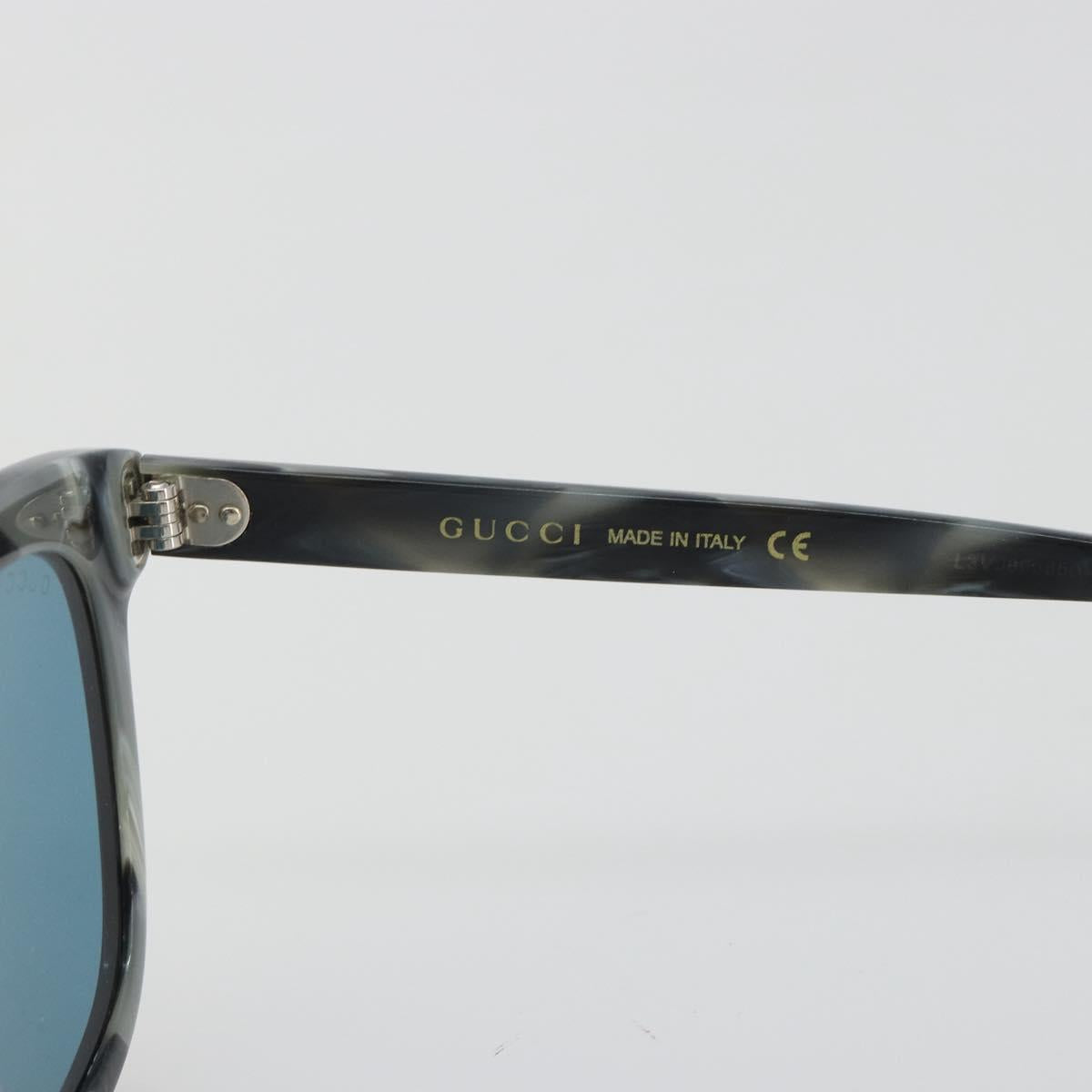 GUCCI Sunglasses Plastic Gray Black Auth hk3942M