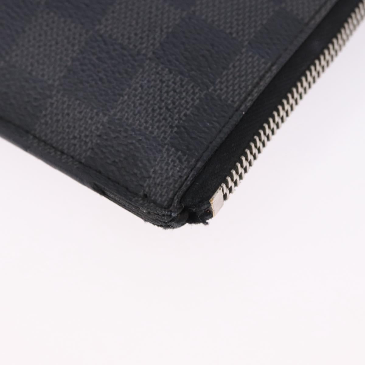 LOUIS VUITTON Damier Graphite Pochette Jules GM Clutch Bag M41501 LV Auth hk3943