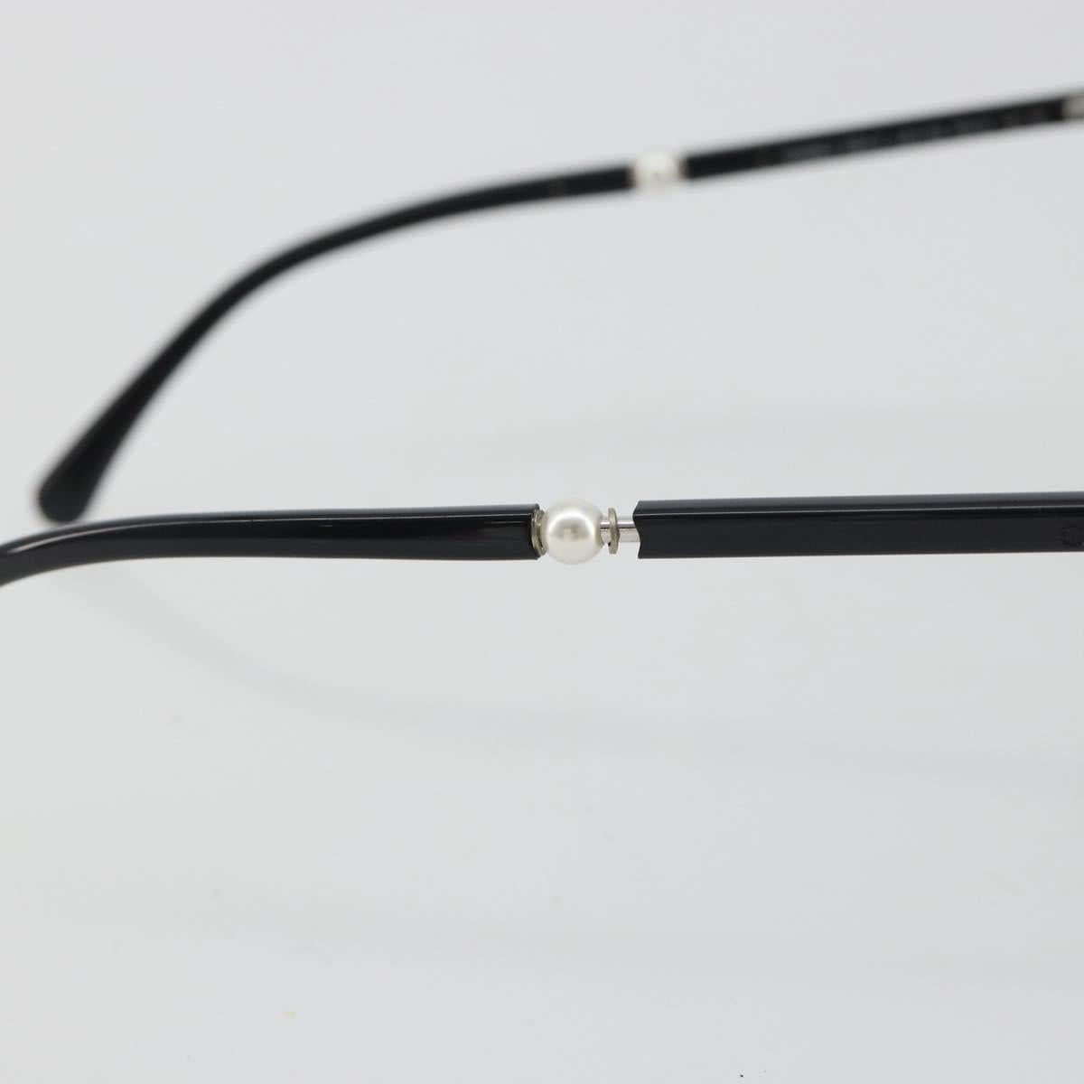 CHANEL Sunglasses Plastic Black CC Auth hk3945