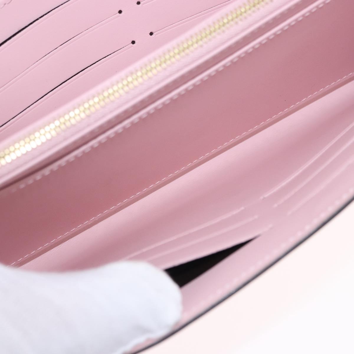 LOUIS VUITTON Vernis Portefeuille Sarah Wallet Rose Valerine M61227 Auth hk3948