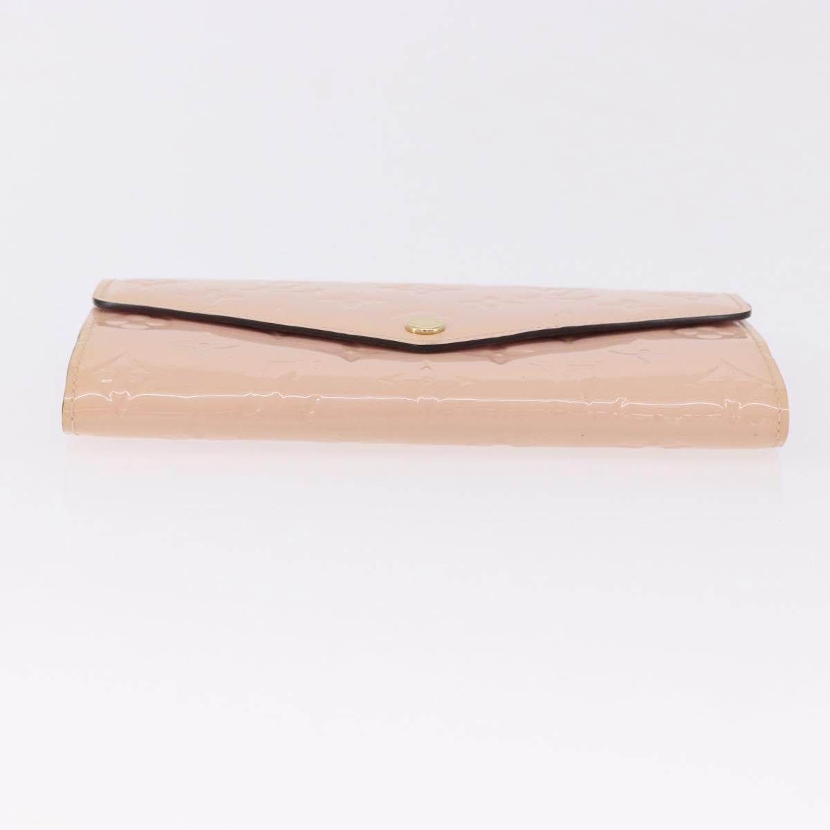 LOUIS VUITTON Vernis Portefeuille Sarah Wallet Rose Valerine M61227 Auth hk3948