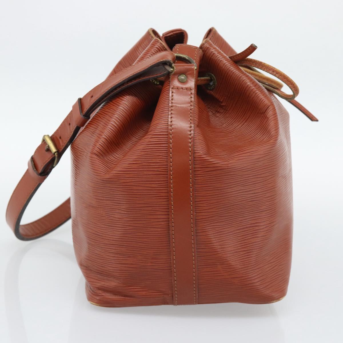 LOUIS VUITTON Epi Petit Noe Shoulder Bag Brown M44103 LV Auth hk3950