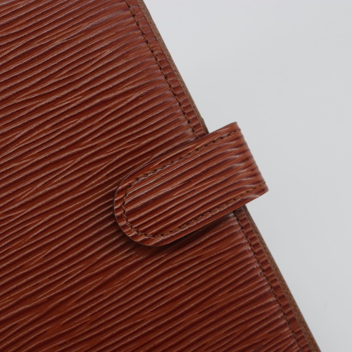 LOUIS VUITTON Epi Agenda PM Day Planner Cover Brown R20053 LV Auth hk3952