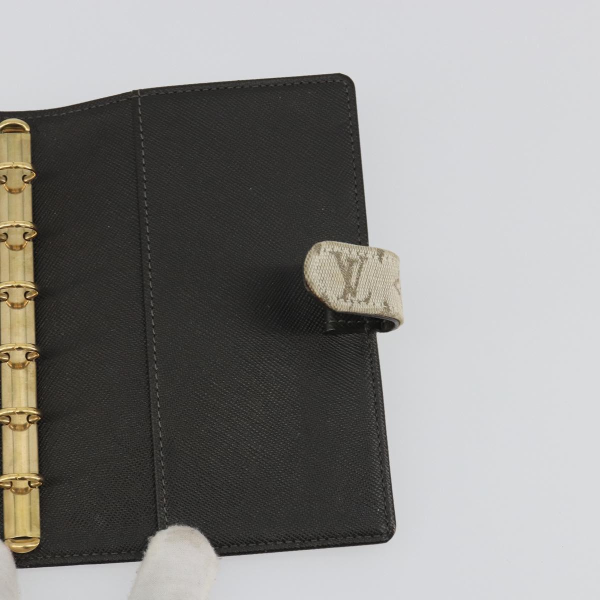 LOUIS VUITTON Monogram Mini Agenda PM Day Planner Cover Khaki R20911 Auth hk3953
