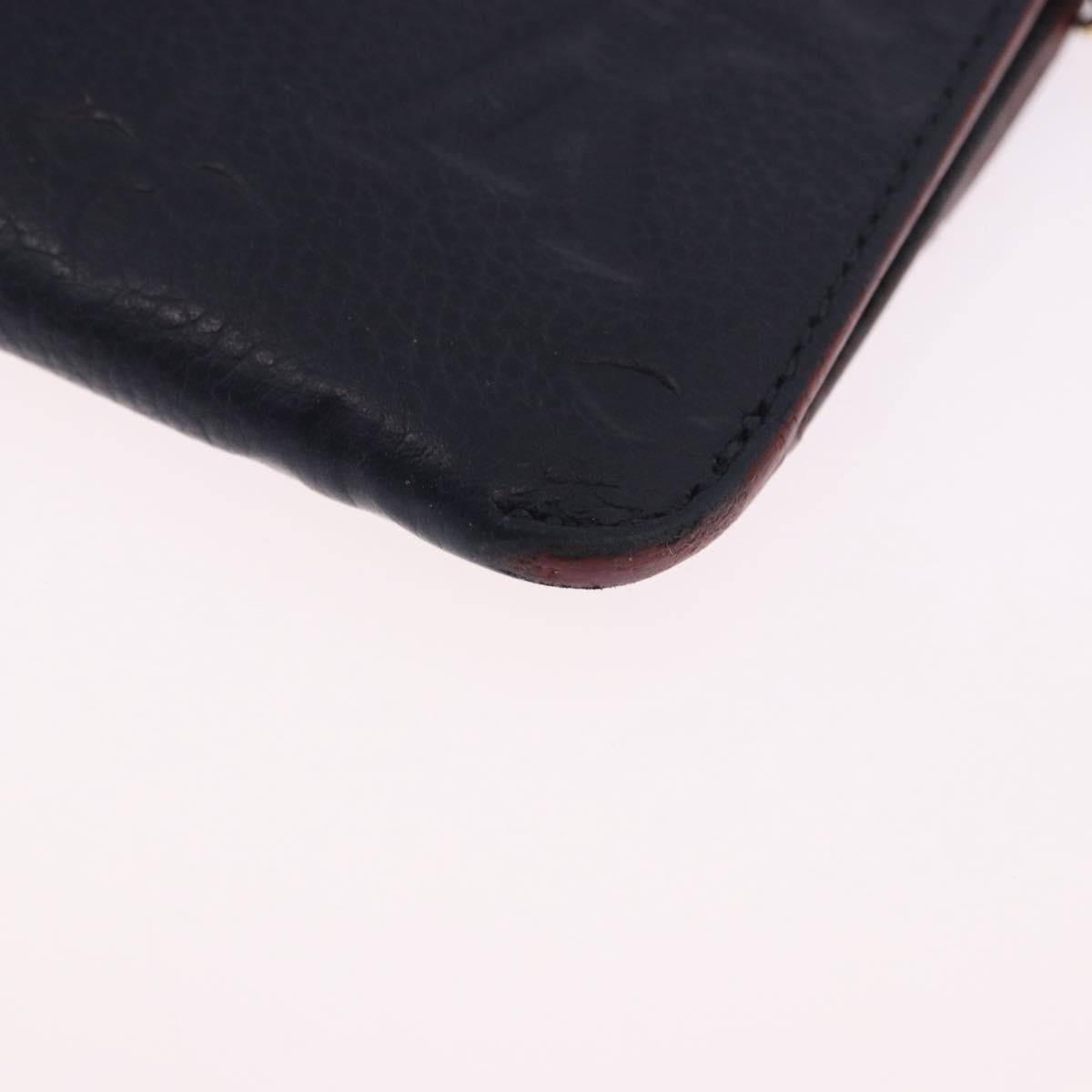 LOUIS VUITTON Monogram Empreinte Pochette Cles Purse Navy M62017 LV Auth hk3961