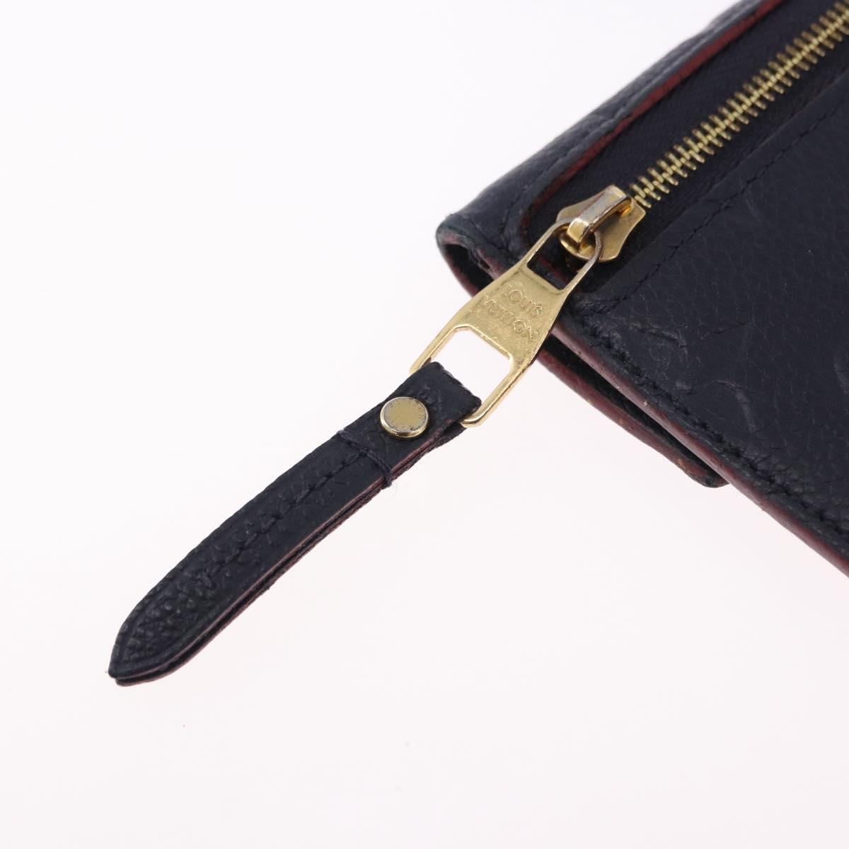 LOUIS VUITTON Monogram Empreinte Pochette Cles Purse Navy M62017 LV Auth hk3961