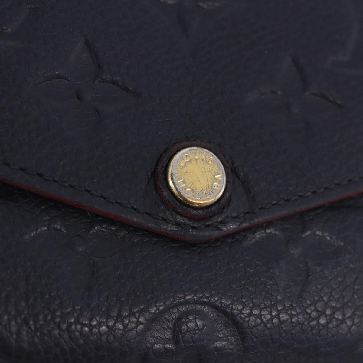 LOUIS VUITTON Monogram Empreinte Pochette Cles Purse Navy M62017 LV Auth hk3961